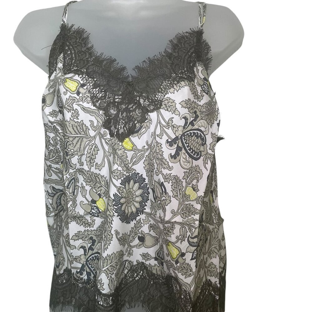 Gold Hawk Green Lace Racerback Silk Cami Top Medium NWT $216